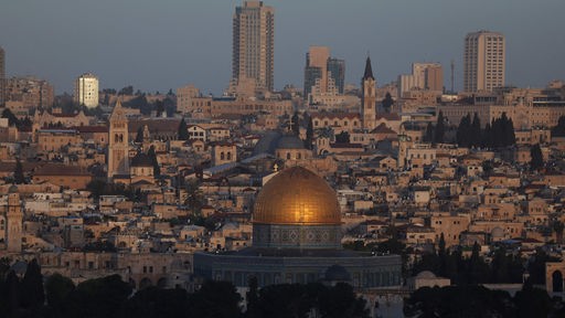 Blick auf die irsaelische Stadt Jerusalem